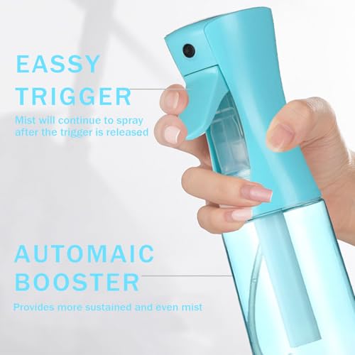 3 Pack Spray Bottles, 2-Pack Continuous Spray Bottles,Fine Water Mist Spray Bottles for Hair 6.8 OZ (200 ML) and 1oz 30ml Travel Spray Bottle Mister for Cleaning,Hairstyling,Plants,Barbers,Pets Blue - color: Blue
