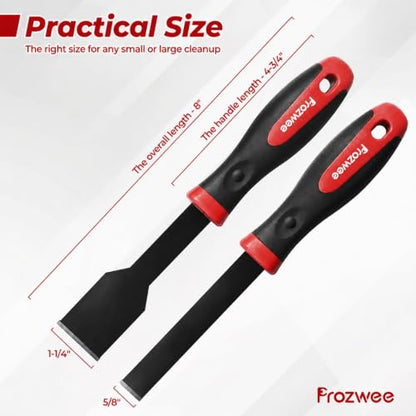 2PCS Carbide Scraper Set(1-1/4" & 5/8"),Super Gasket Scraper,Red | Durable Tungsten Tip,Comfatable Handle,for Remove Gaskets, Carbon and More from Varied Surfaces,for Metal and Automotive - size: Red-1x5/8"+1x1-1/4"