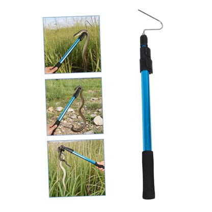 DOITOOL Adjustable Aluminum Alloy Retractable Snake Catcher Grabber Pole 19.7-45.7in with Non-Slip Handle for Field Herping and Home Reptile Handling