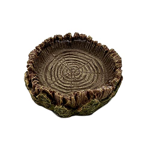 Small Reptile Food Dish, 2 Pack Reptile Feeding Food Bowls for Bearded Dragon Gecko Lizard Frog Hermit Crab Snail Toad - color: 2 PCS Tree Line Small Bowls