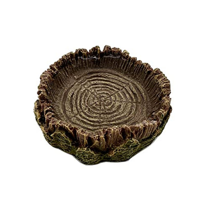 Small Reptile Food Dish, 2 Pack Reptile Feeding Food Bowls for Bearded Dragon Gecko Lizard Frog Hermit Crab Snail Toad - color: 2 PCS Tree Line Small Bowls