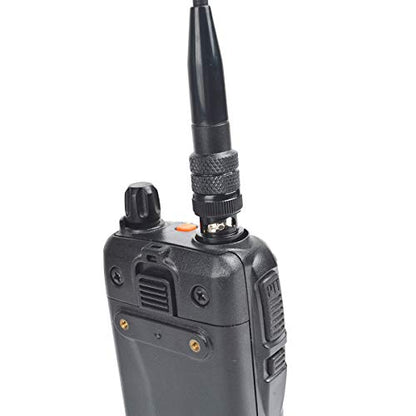 HYS Dual Band Telescopic/Rod Soft VHF/UHF BNC 2M/70CM Antenna | (8inch)-(14inch) BNC Antenna for Vertex HR146 HX300, HX320 HX400 Walkie Talkie, for Trips Camping or Self-driving travel