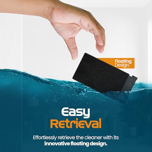 Flipper Cleaner Float - 2-in-1 Floating Magnetic Aquarium Glass Cleaner - Fish Tank Cleaner - Scrubber & Scraper Aquarium Cleaning Tools - Floating Fish Tank Cleaner, Standard - size: Standard – 1/4" to 1/2"