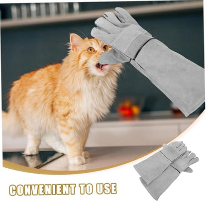 Mipcase 1 Pair Pet Handling Gloves Protective Gloves for Grooming Welding and Feeding Dogs Cats Birds and Reptiles Flexible Design for Safety and Versatility
