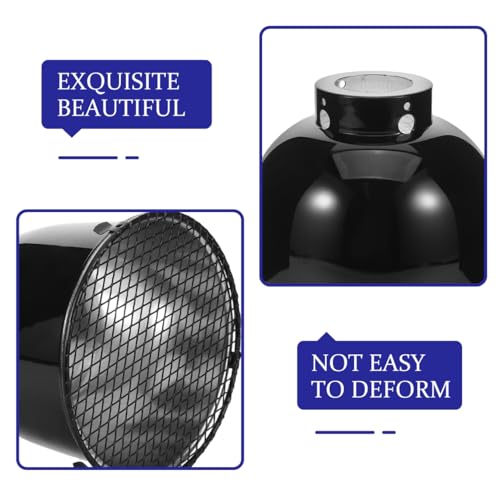 DECHOUS 2pcs Reptile Heating Lamp Shade - 5. 5 Inch Aluminum Reflective Light Cover for Glass Terrariums and Pet Heat Lamp Guard