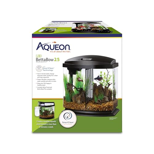 Aqueon 00800198: Aquarium Kit BettaBow Led Blk 2.5G