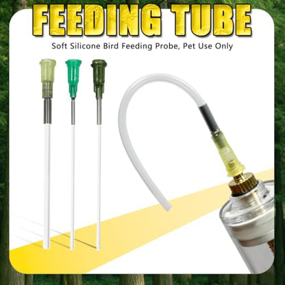 Baby Bird Feeding Syringe Set, Small Pet Parrot Feeder Hand Feeding Tubes Kit, Parrot Feeder Tubes Measuring Tools, for Baby Birds Small Pet