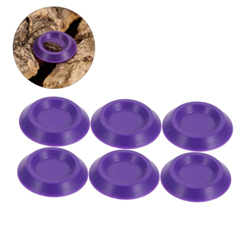 12pcs Plastic Reptile Water Dish Bowls for Bearded Dragon and Spider, Stable Design Hygienic Feeding Bowls for Reptile Terrarium and Transporting