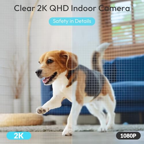Rraycom 2Pack Indoor Security Camera 5G/2.4 GHz Wi-Fi, Baby & Pet Monitor | 360° PTZ, Motion Detection & Tracking,Human/Motion/Sound Detection,2-Way Talk, Night Vision, Works/Alexa,SD/Cloud - size: 2Pack
