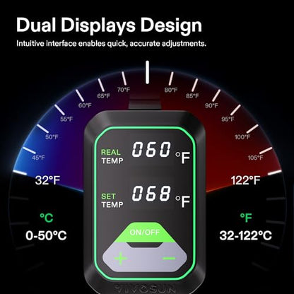 VIVOSUN 20"x20.75" Seedling Heat Mat with Built-in Temperature Controller | UL & MET-Certified Waterproof Plant Heating Pad for Germination, Hydroponics, Brewing, Breeding, and Greenhouses - size: 20"x20.75"