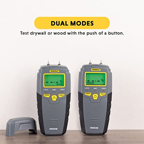 General Tools MMD4E Digital Moisture Meter, Grays & Etekcity Infrared Thermometer 1080, Heat Temperature Temp Gun for Cooking, Laser IR Surface Tool, Yellow