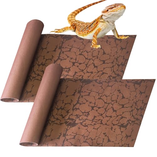 BNOSDM 2 PCS Reptile Carpet Mat Terrarium Liner Bedding Reptile Cage Mat Supplies for Tortoise Lizard Leopard Gecko Snake Chameleon 39.4" x 19.7" - size: XL（2PCS）：39.4 x 19.7 IN