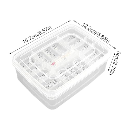 Reptile Egg Incubator Tray Incubation Box Hatching Case Hatching Tray | 16 Grids Transparent Reptile Incubator for Snake Lizard Turtle Gecko Chameleon Bearded Dragon Leopard Gecko Egg Incubation - color: B