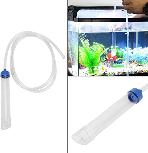 Manual Water Changer Gravel Cleaner Water Filter Syphon Tube Fluids Transfer Tool PVC Sand Vacuum Pump Fish Tank Tool (Small(Fit for: About 30L Small Fish Tank))