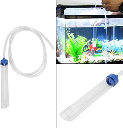 Manual Water Changer Gravel Cleaner Water Filter Syphon Tube Fluids Transfer Tool PVC Sand Vacuum Pump Fish Tank Tool (Small(Fit for: About 30L Small Fish Tank))