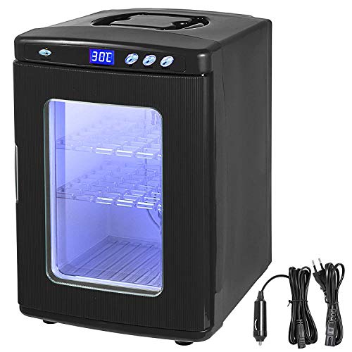 Black Reptile Egg Incubator 25L Capacity Mini Digital Incubator ReptiPro 6000 Portable Reptile Incubator Cabinet Style with Heating and Cooling 5-60°C 12V/110V Work for Small Reptiles