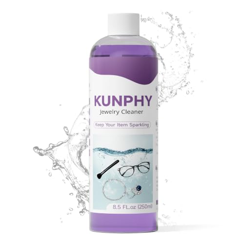 Upgraded Jewelry Cleaner, New Formula for All Ultrasonic Cleaners | 8.5 oz(250 ml), Enhanced Cleaning Effect, Multi-Purpose for Silver, Gold, Rings Diamond and Eyeglass - color: Purple