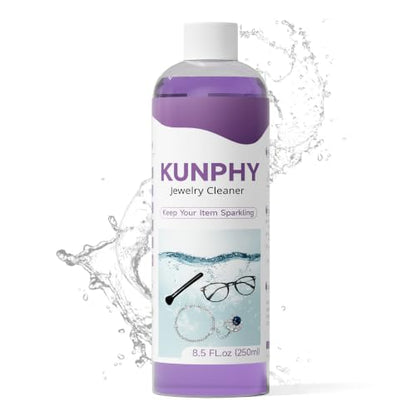 Upgraded Jewelry Cleaner, New Formula for All Ultrasonic Cleaners | 8.5 oz(250 ml), Enhanced Cleaning Effect, Multi-Purpose for Silver, Gold, Rings Diamond and Eyeglass - color: Purple