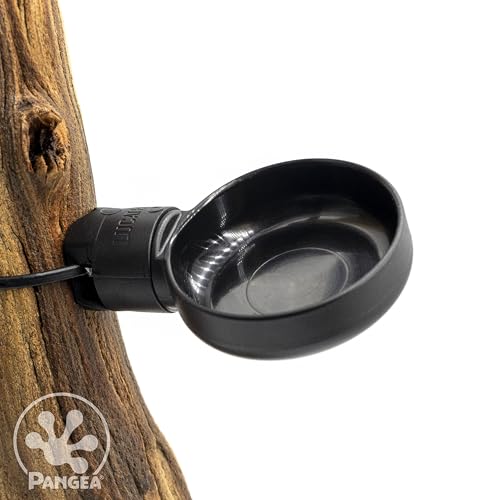 Pangea Microdish Kit for Crested Gecko Food 2.75in x 2.6in (L Branch Mount) | Small Dish for Anoles and other Reptiles, Zip Tie Attachment Water Bowl - size: L Branch Mount