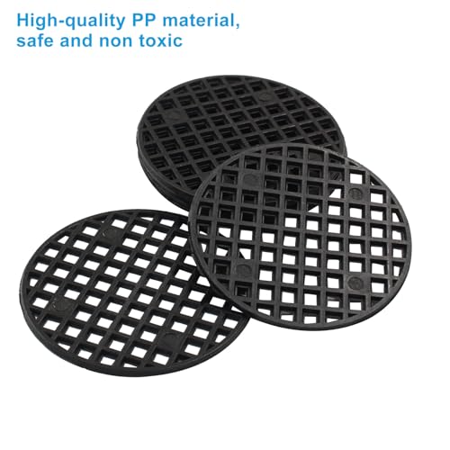 Plant Pot Mesh Hole Covers Pads, 45mm | 150 Pcs, Round, Plastic Bottom Grid Mat, Bonsai Drainage Screen - color: 150 Pcs