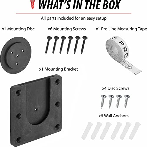 Viper QuickFit Dartboard Mounting Bracket, Universal Dart Board Mount Kit with Track Slider System and Oche Measuring Tape, Wall Mounting Hardware