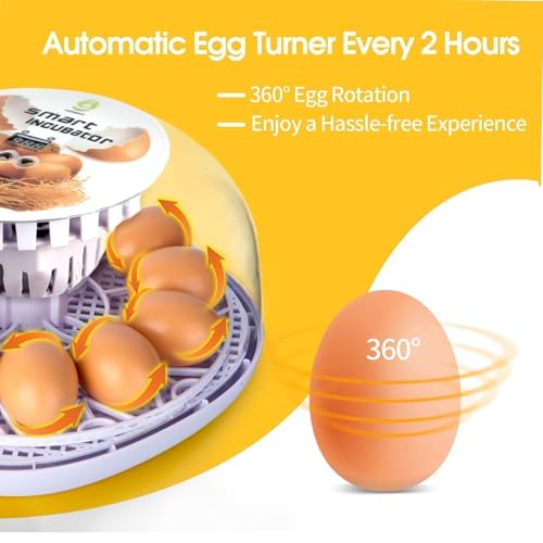 Nest I - 12 Egg Incubator for Beginners, Auto Egg Turning, Consistent Humidity with Auto-Refill Water Bottle & Stable Temp Control for Hatching Chicken, Goose, Duck, Quail, Pigeon, and Turkey - size: 12 Egg [White]