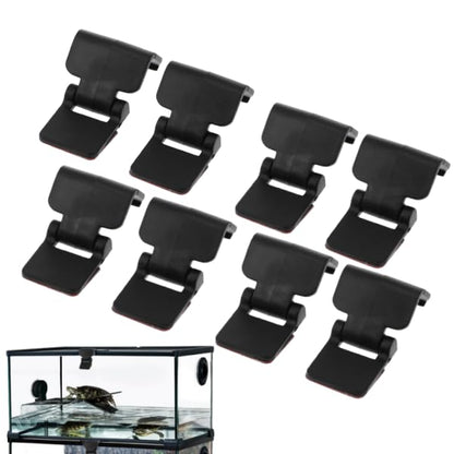 Balacoo 8 Pack Aquarium Lid Clips: Plastic Terrarium Lock, Reptile Terrarium Clips - Turtle Tanks Lock Buckle for Living Box, Fish Tank Cover - 1.96 × 1.18 inch