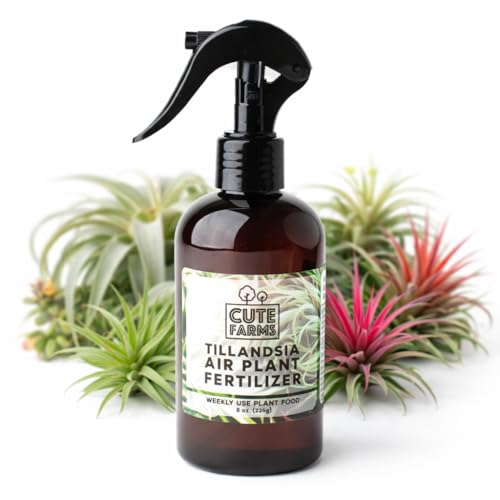 Cute Farms Tillandsia Air Plant Fertilizer | Gentle Weekly Use Formula Plant Food | Formulated Nutrients for Air Plants (8 oz. Spray Bottle) - size: 8 oz