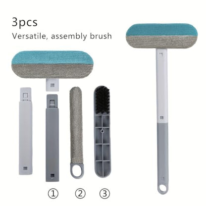 Pet Hair Remover for Furniture, 17.7Inch Reusable Lint Brush for Dog Cat Hair 4-in-1 Multifunctional Fur Removal Tool with Long Handle, Gentle on Couch, Carpet, Car Seat, Bedding and Clothes