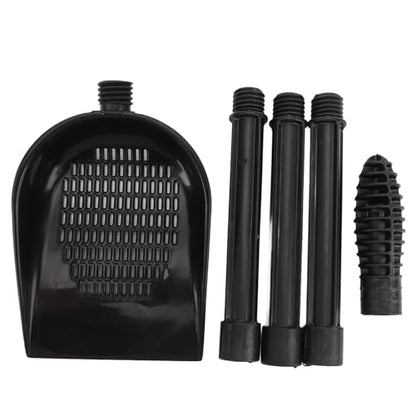 Aquarium Sand Scooper, Premium PVC Terrarium Substrate Cleaner with Quick Drainage System and Removable Extension Rod, for Fish Tank Small Pets and Beach Toys
