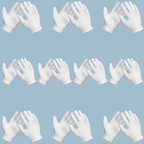 10 Pairs Archival Photo Gloves, White Small Work Gloves For Handling Art Working Photography Men & Womens Cloth Gloves Liners Bulk for Handling Jewelry, Film, Photo, Coin Metal Inspection - color: White, size: S(10 Pairs)