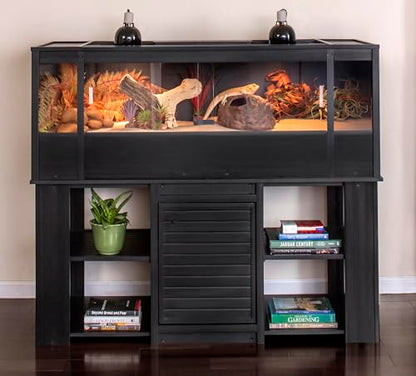 New Age Pet ECOFLEX X-Large Reptile Enclosure with Matching Cabinet Stand Set in Black - color: Black, size: X-Large