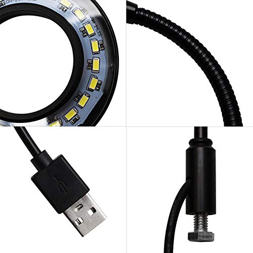 Full Spectrum LED Aquarium Light, 360-degree Adjustable LED Light with Bamboo Board, Miniature Landscape USB Powered Lamp for Plant, Fish Tank, Potted Plants(Size:S) - size: S