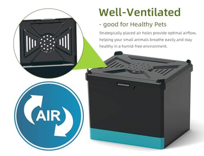 Cricket Keeper - Multi Purpose Insect Habitat for Crickets | Dubia Cockroaches, breadworms, and Silkworms, with Ventilation and Breathability (No Assembly Needed) (black) - color: black