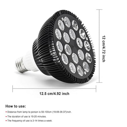 54W Red Light Lamp 660nm Led Light Red Light Bulb Heat Lamp Bulb ETPAR18R - size: 18 LED Red Light