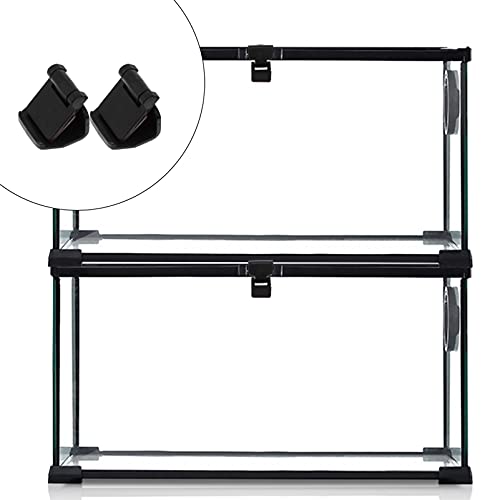 4pcs Terrarium Cover Clips Terrarium Screen Cover Clip Fresh Air Non- Locking Screen s - Escape Feeding Tank Latch for Glass Turtle Reptile Parts Aquarium s