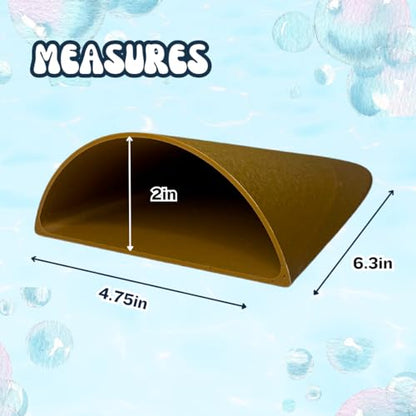 REEFSHAPE Aquarium or Terrarium Pocket Cave | Minimalist Shelter Cave for Fish, Shrimp, Reptiles, Amphibians, & More! | Made in USA (Pocket Cave, Tan) - style: Pocket Cave, Tan