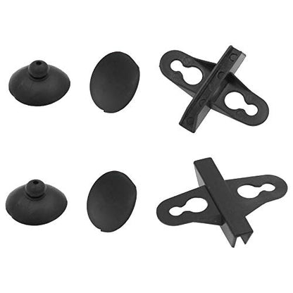 20Pcs Aquarium Divider Suction Cup Holders, Black Plastic | Fits 5mm Glass, Odorless Plastic And Rubber, Safe For Fish, Separates Tank Into Breeding Or Isolation Areas