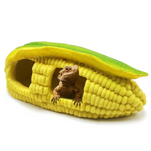 Bearded Dragon Reptile Hide Caves Corn Lizard Leopard Gecko Hideout Tank Accessories Turtle Snake Décor Amphibian Habitat Tortoise Personalized Decoration - style: CORN