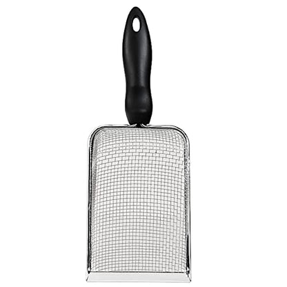 Scoops Terrarium Bedding Sand Sifter Stainless Steel Fine Small Pet Cage Cleaner Shovel - size: 2.8mm hole