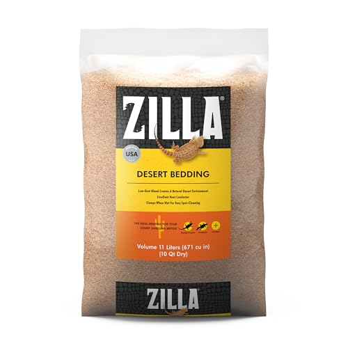 Zilla Desert Bedding, Substrate for Reptile Terrariums, Ideal for Bearded Dragons, Uromastyx, and More, 10 Quarts - size: 10 Quarts