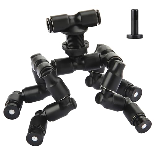 Reptile Mister Nozzles - Four-Jet 360 Adjustable Misting System Nozzles 1/4'' Metal for Terrarium, Paludarium, Vivarium, Plants - size: Four-Jet Nozzle