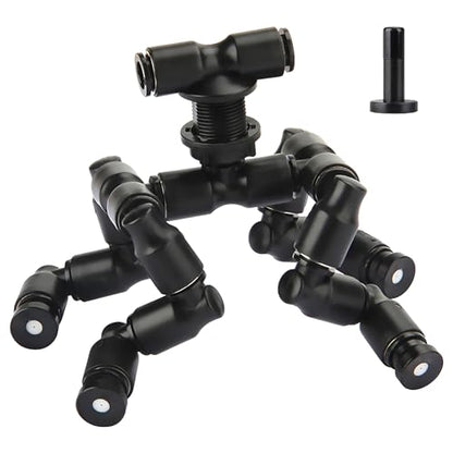 Reptile Mister Nozzles - Four-Jet 360 Adjustable Misting System Nozzles 1/4'' Metal for Terrarium, Paludarium, Vivarium, Plants - size: Four-Jet Nozzle