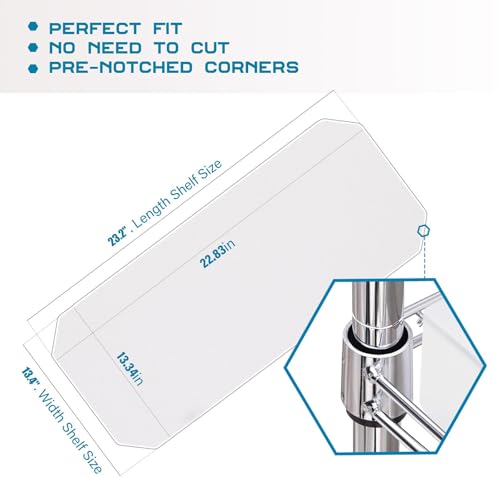 BRIAN & DANY Wire Shelf Liner 13.4" x 23.2", Set of 10, Heavy Duty Shelf Liners for Wire Shelving, Waterproof Wire Rack Shelf Cover, Transparent - color: Transparent, size: 13.4" x 23.2",10pcs