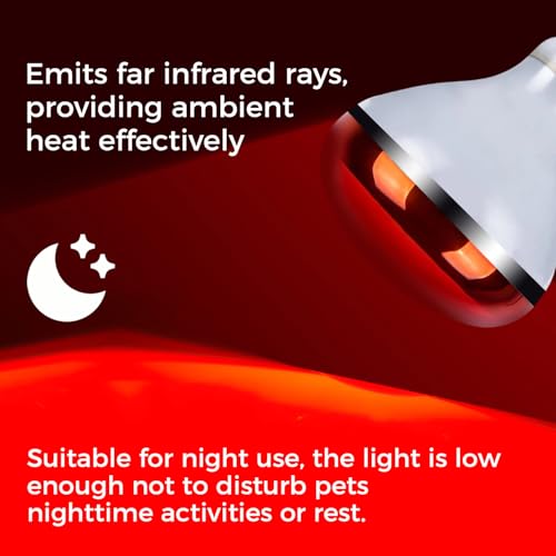 250W Heat Lamp Red Infrared Bulbs, Flood Light Heat Lamp Bulb for Food Service, Brooder Bulb, Chicks, Pet, Bathroom, Light Therapy Use, Glass, 2 Pack - style: Red Infrared -250W-2Pack