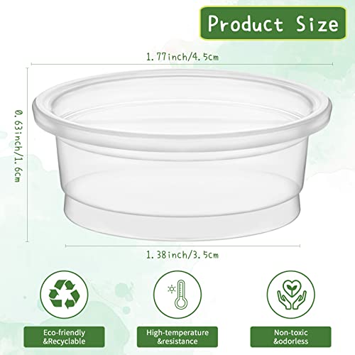EBOOT 500 Pcs Plastic Feeder Cups - Reptile Water & Food Bowls for Gecko, Lizards, Tarantula & Other Small Pets (0.5oz)