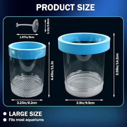 Large Floating Fish Breeding Box, Plastic Clear Breeding Box for Fish Tank | Aquarium Divider Incubator with Suction Cup, Adjustable Isolation Hatchery for Shrimp Guppy