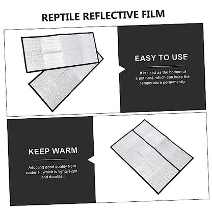 Happyyami 2pcs Reptile Heating Pads Reflective Film Warm Insulation Mat for Snakes Lizards Turtles Design for Cold Environments - size: 68X30X0.1cm