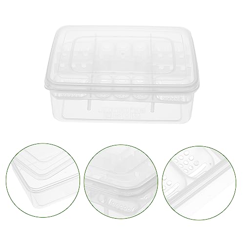 2Pcs Compartment Reptile Egg Incubator Tray Breeding Box for Snakes Lizards and Turtles Easy Clean and Reusable Transparent Design for Observation