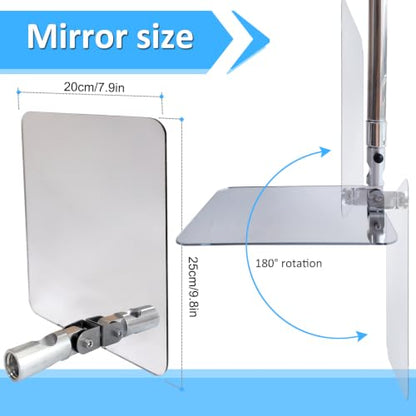 Under Vehicle Inspection Security Mirror – Large Under Car Search Mirror Couple to 3/4-in Extendable Threaded Poles for Check on Checkpoints, Airports, Hotels, Clubs, Police Sheriff and Milita Base